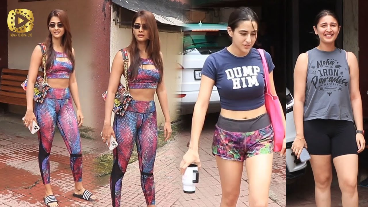 Sara Ali Khan, Pooja Hegde & Dhvani Bhanushali Snapped At Pilates Santacruz | Indiancinema Live