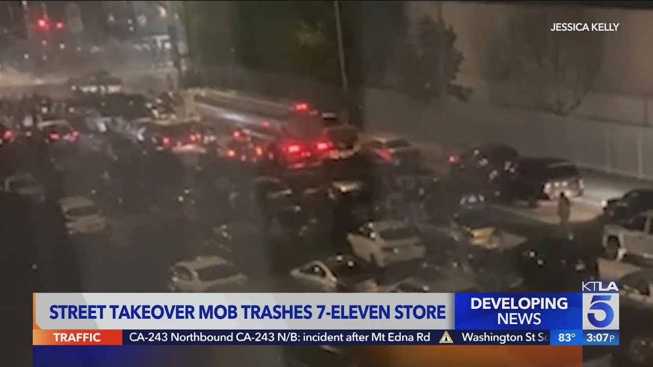 Street Takeover Mob Trashes Harbor Gateway 7 Eleven
