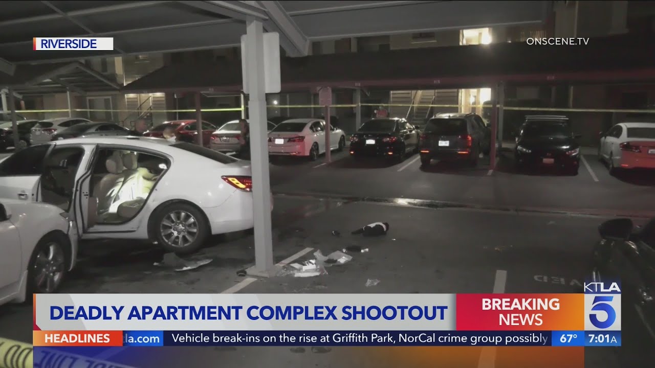 Suspect Fatally Shot In Apartment Complex Shootout In Riverside