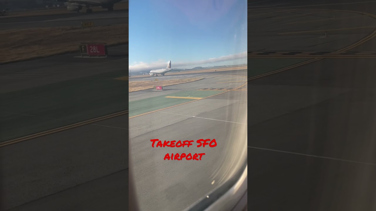 Takeoff From Sfo Airport #takeoff #airplane #shorts #united #sanfrancisco #sfo