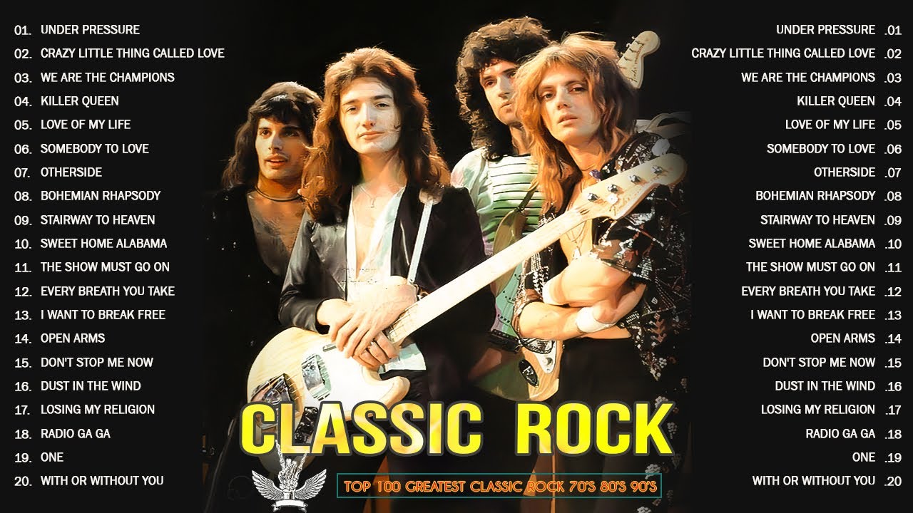 Top 100 Best Classic Rock Songs Of All Time 🔥 Led Zeppelin,queen,u2,metallica,bon Jovi,guns N’ Roses