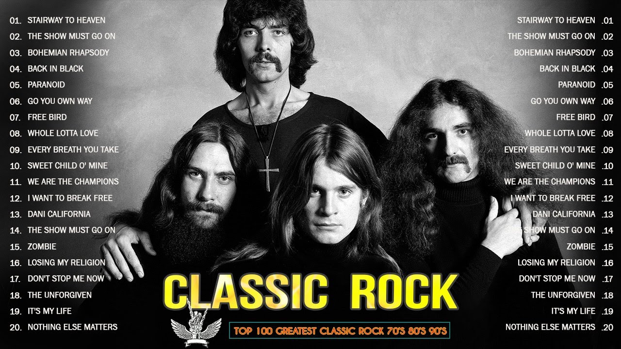 Top 100 Best Classic Rock Songs Of All Time 🔥 Black Sabbath,led Zeppelin,acdc,queen,bon Jovi, U2
