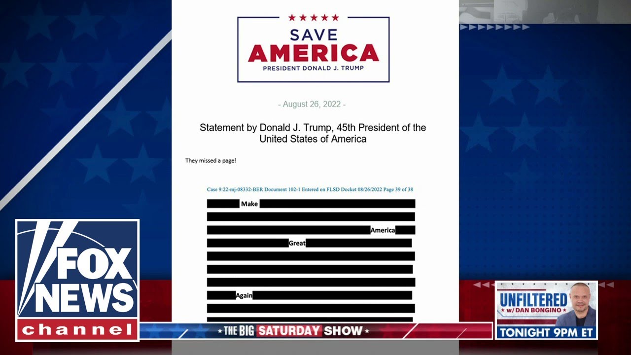 Trump Mocks Doj’s Heavily Redacted Mar A Lago Search Affidavit