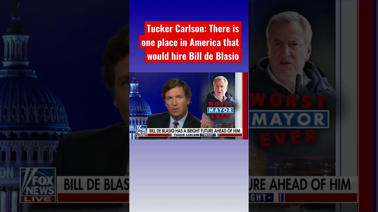 Tucker Carlson Roasts Bill De Blasio’s Future At Harvard #shorts