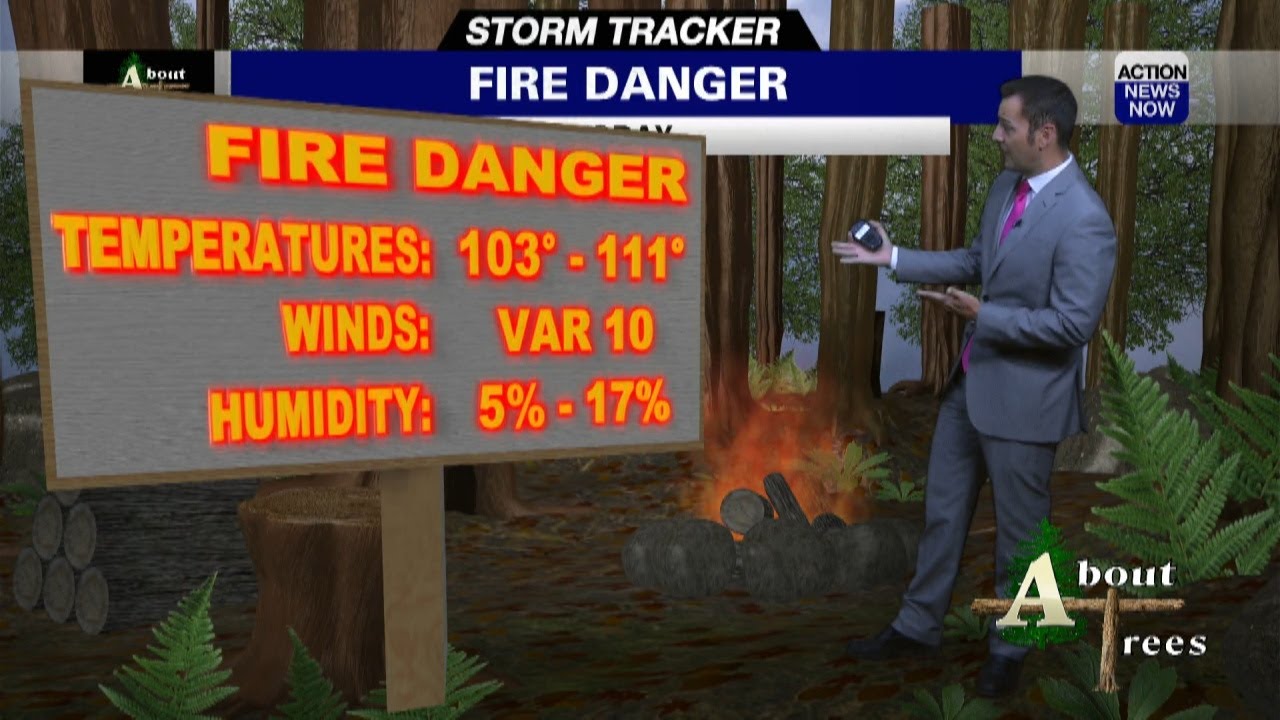 Tuesday, August 16th Fire Danger Forecast