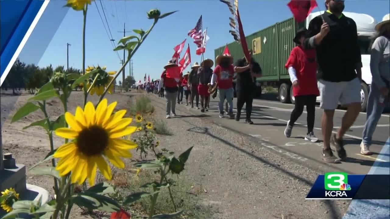 ‘We’re here to give them a voice’: Group marching hundreds of miles to California capitol in supp... 1 ‘we’re Here To Give Them A Voice’: Group Marching Hundreds Of Miles To California Capitol In Supp…