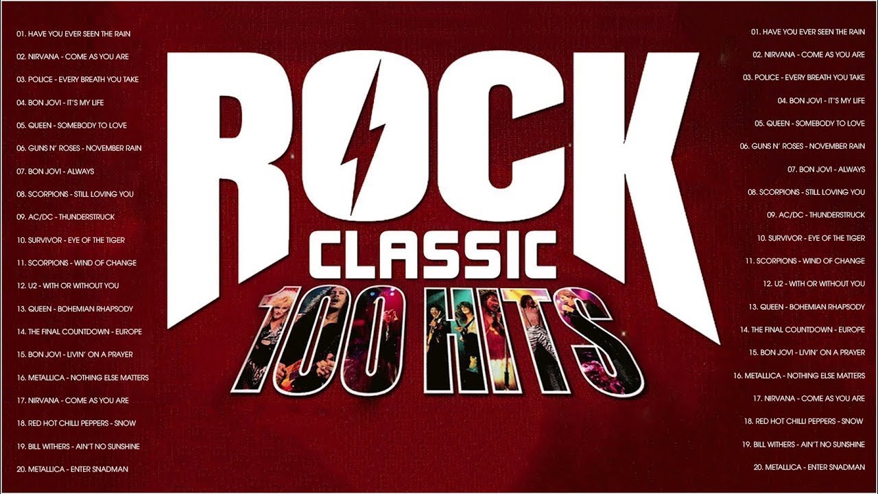 100 Greatest Classic Rock 70s 80s 90s🌹ccr, Bon Jovi, Nirvana, Gnr, Scorpions, Metallica, Police