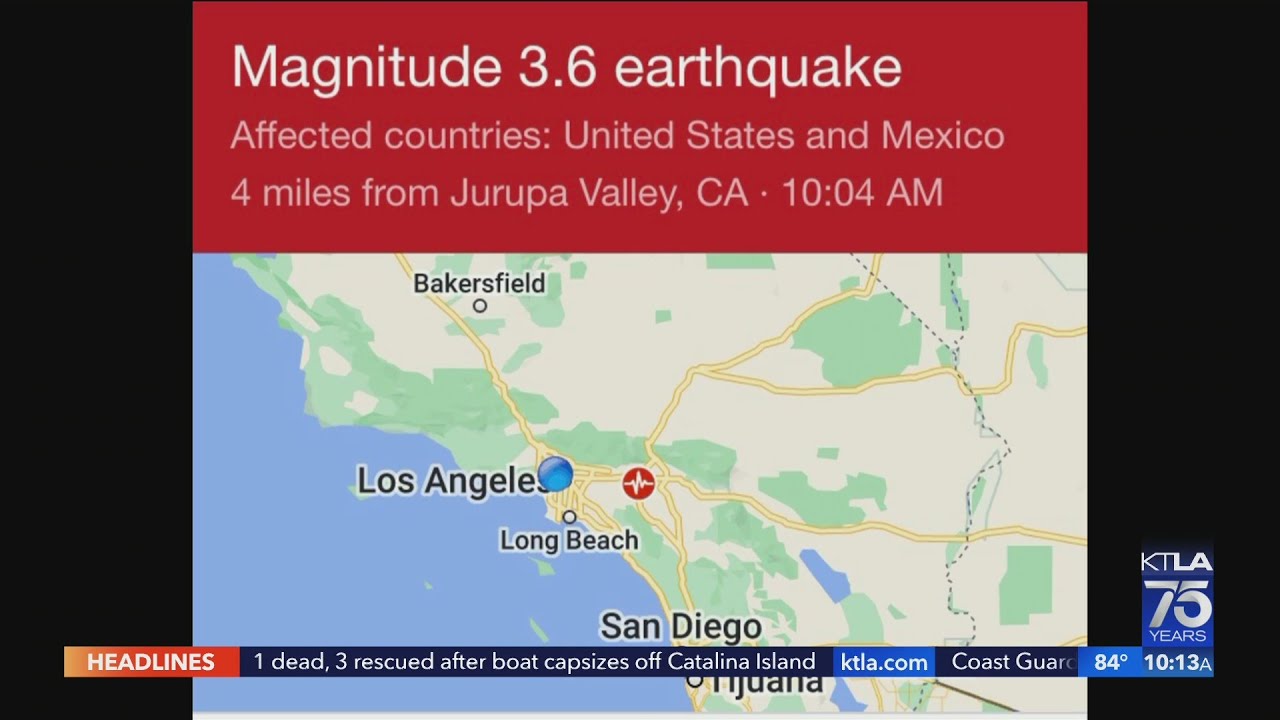 3.6 Magnitude Quake Strikes Near Jurupa Valley