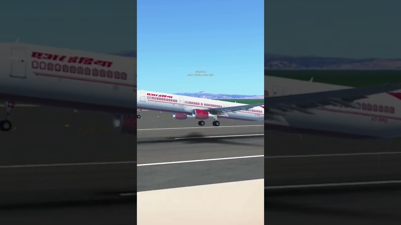 Airbus A321 Air India Soft Landing On San Francisco International Airport