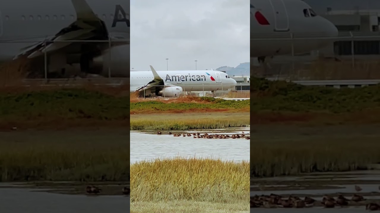 American Airline A321 Sfo Taxi To Runway 28