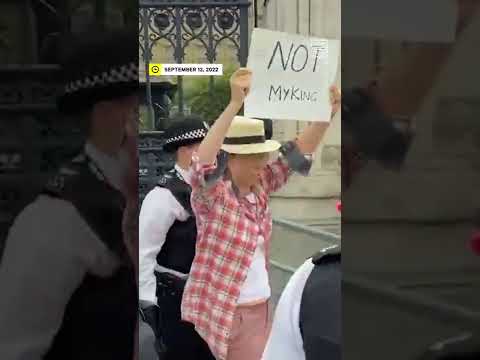 Anti Monarchist Protests Outside Uk Parliament