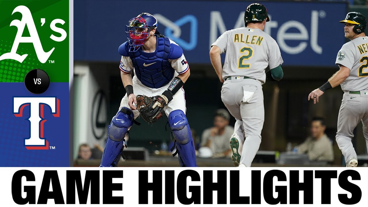 A’s Vs. Rangers Game Highlights (9/13/22) | Mlb Highlights