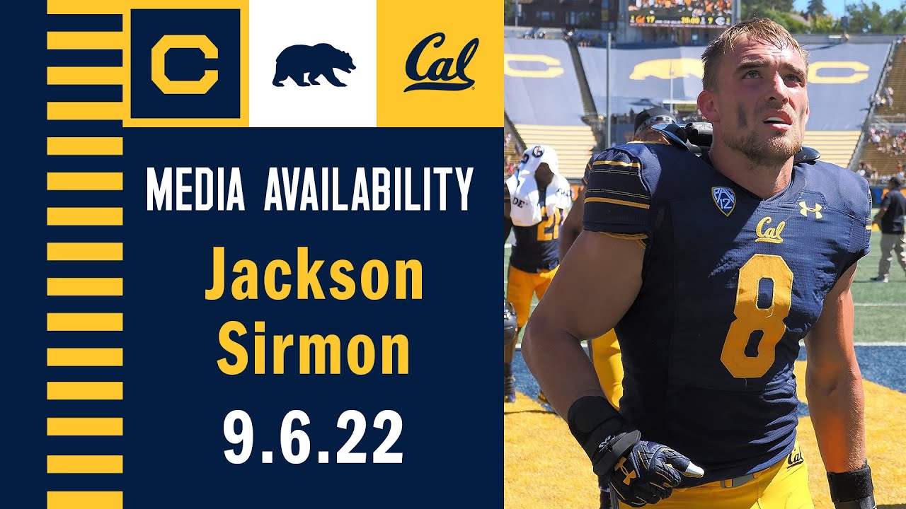 Cal Football: Jackson Sirmon Media Availability (09.06.22)