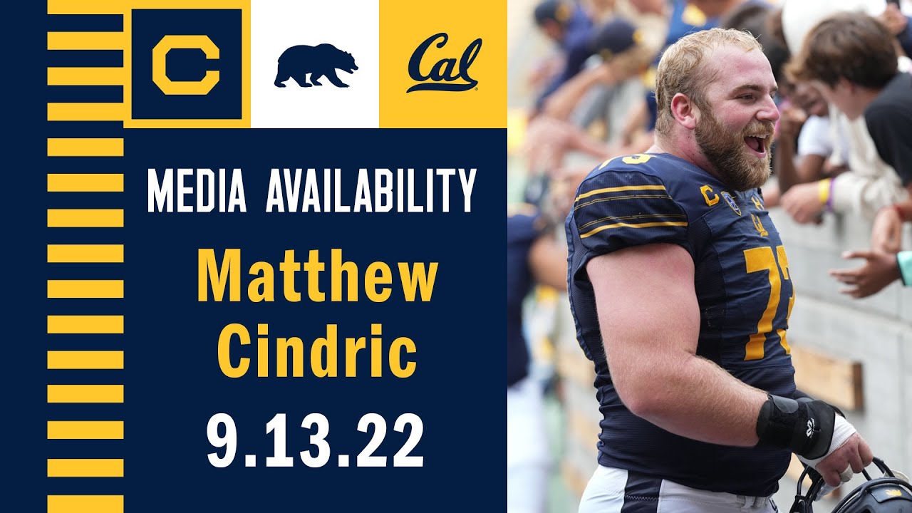 Cal Football: Matthew Cindric Media Availability (09.13.22)