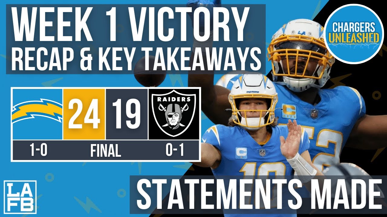 Chargers Vs Raiders Week One Recap: Justin Herbert, Khalil Mack & Defense Take Over | Statement Win