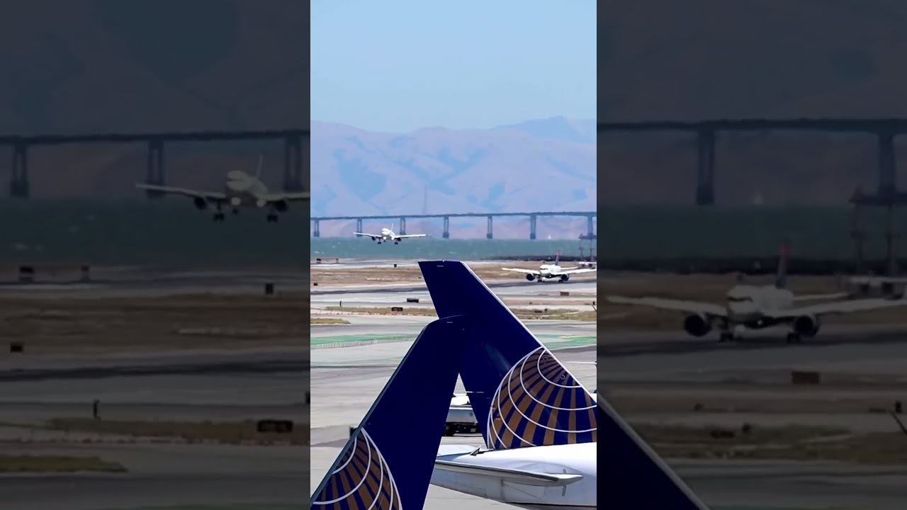 Classic Parallel Landing At Sfo 🛬