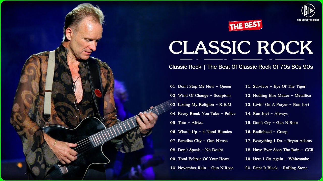 Classic Rock From The 70s 80s 90s || The Police, Queen, Metallica, Bon Jovi, GN'R, CCR 1 Classic Rock From The 70s 80s 90s || The Police, Queen, Metallica, Bon Jovi, Gn’r, Ccr