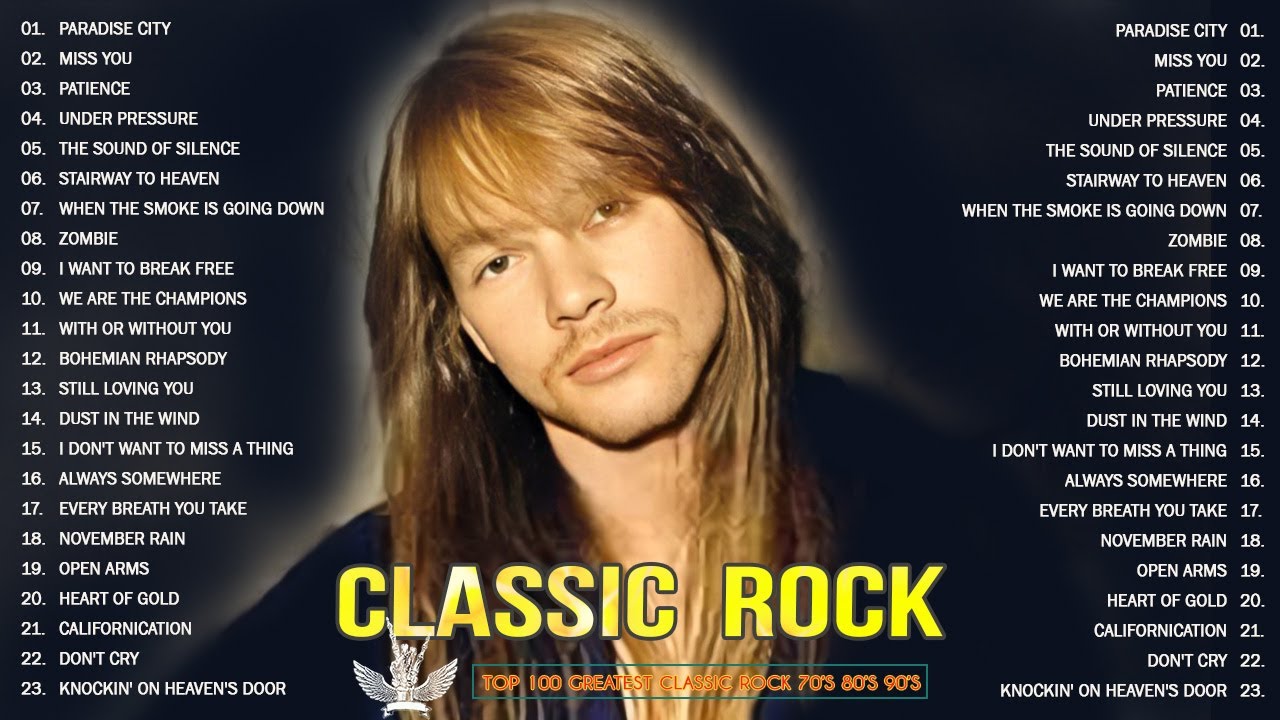 Classic Rock Songs 70s 80s 90s Full Album 🔥 Guns’ N Roses, Queen, Bon Jovi, U2,the Beatles,scorpions