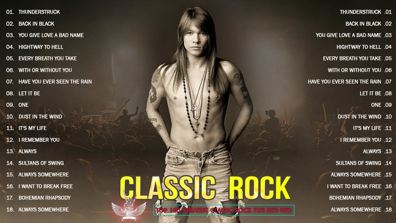 Classic Rock Songs 70s 80s 90s Full Album đ„ U2, The Beatles, Bon Jovi, CCR, Scorpions, Queen, ACDC 1 Classic Rock Songs 70s 80s 90s Full Album đ„ U2, The Beatles, Bon Jovi, Ccr, Scorpions, Queen, Acdc