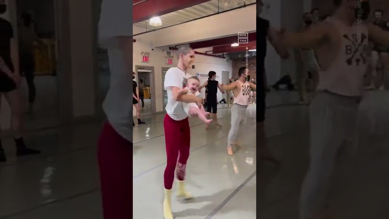 Dancer Perfectly Practices Ballet With Baby In Arms 👩‍👦🩰