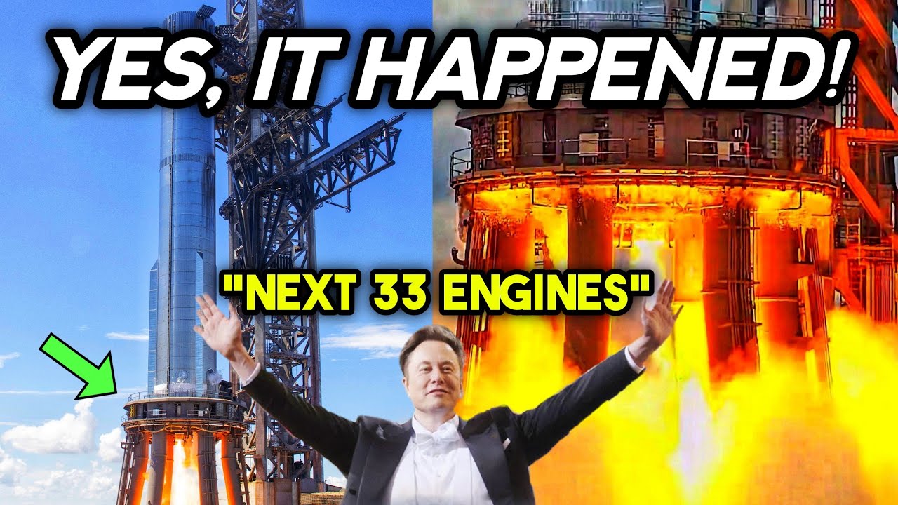 Finally, Spacex Conducted 7 Engine Static Fire Test Of Booster 7 For The First Time Ever + Sls Ready