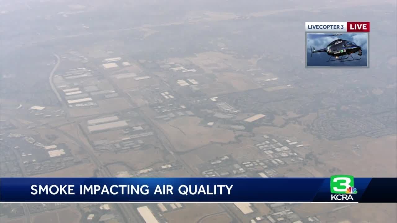 Here’s A View Of Smoky Conditions Above Placer County On Friday