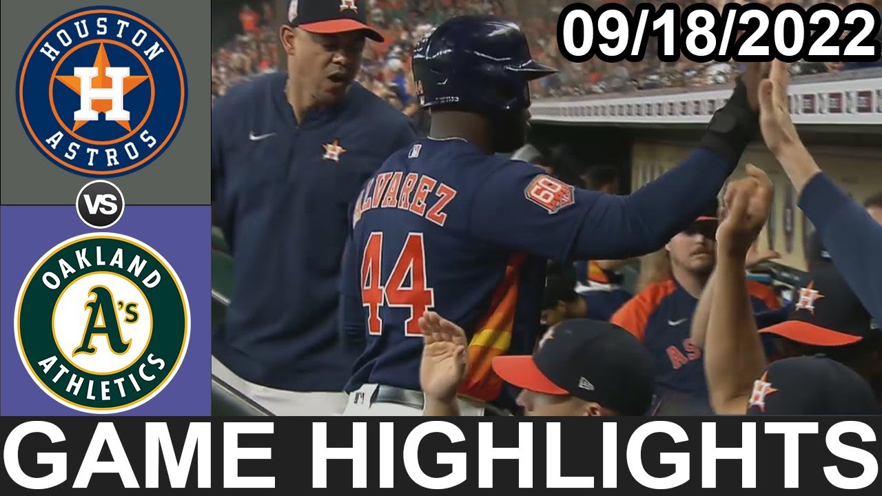 Houston Astros Vs Oakland Athletics (9/18/22) Astros Highlights 3&4 | Mlb Highlights 2022