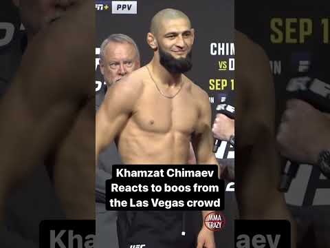 Khamzat Reacts To Boos From Las Vegas Crowd #shorts#mma#mma#news #khamzatchimaev #ufc279