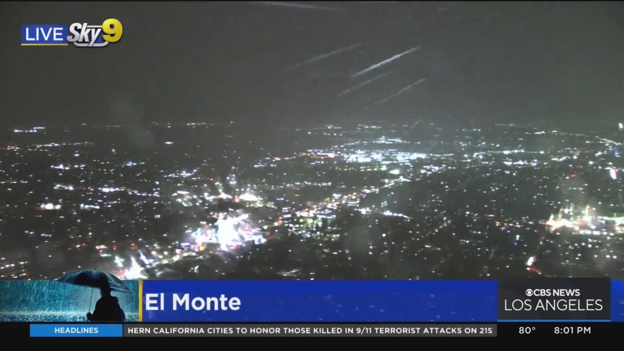 Light Showers Scattered Across The San Gabriel Valley, Bringing Flood Concerns To Some Communities