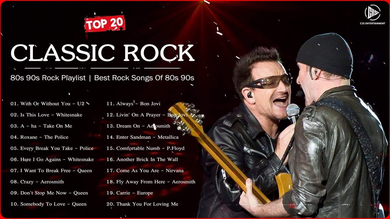 Listen To Classic Rock 80s 90s Playlist || U2, Bon Jovi, Nirvana, Gn’r, The Police, Metallica