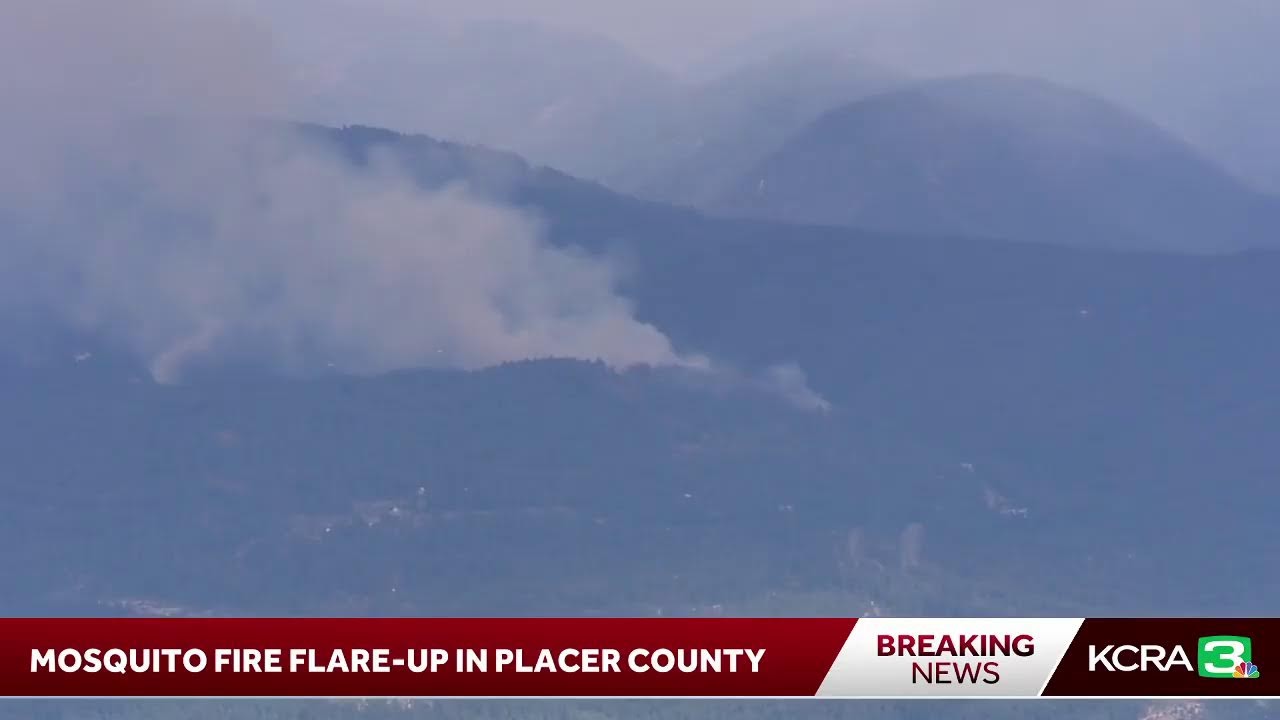 Mosquito Fire | Livecopter 3 Has A View Of A Flare Up Shooting Up A Column Of Smoke.