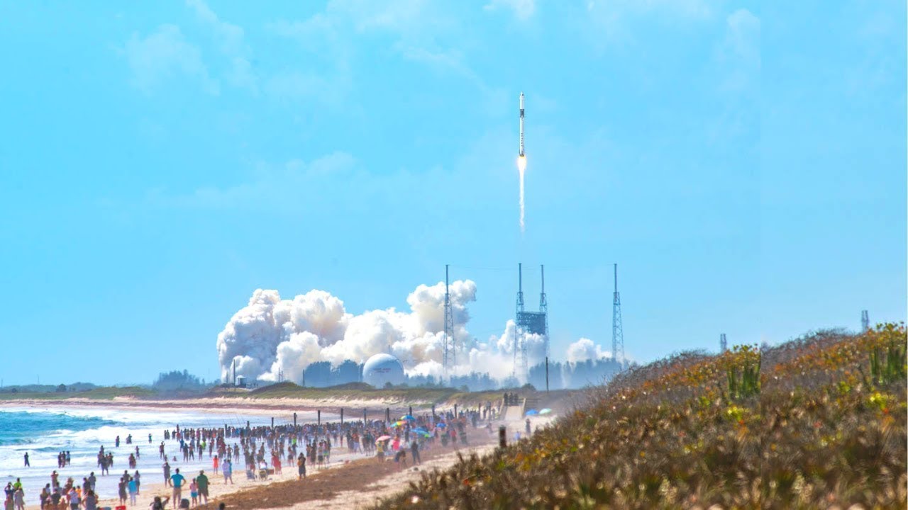 Musk Spacex New Starlink Launch | Watch From Beach Live !! Spacex Falcon9 Rocket Launch And Landing