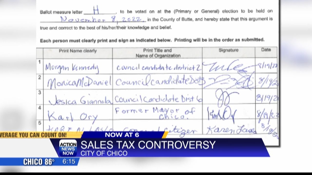 Political Candidates Oppose Chico’s Sales Tax Ballot Initiative