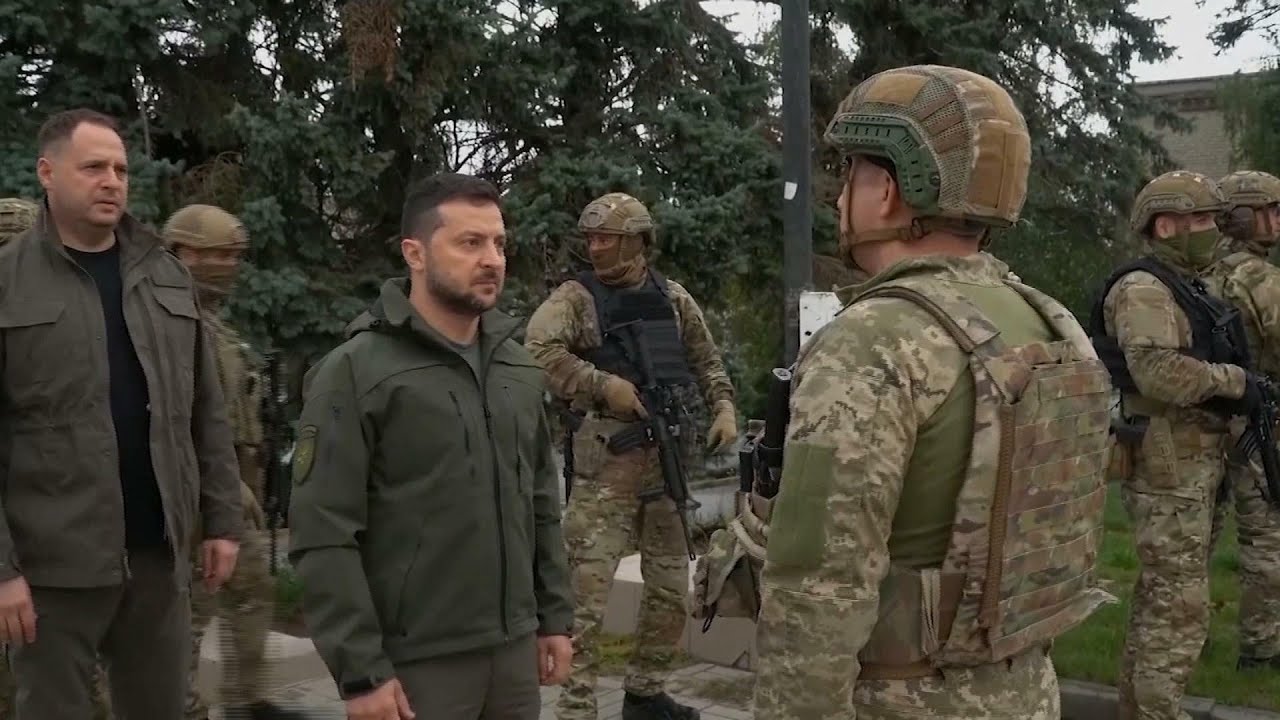 President Zelenskyy Tours Battlefield As Counteroffensive Against Russia Continues