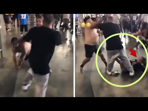 Raiders Fans Get In Wild Brawl At Chargers Game Woman Punched In Face.raiders Vs Chargers Fans Fight