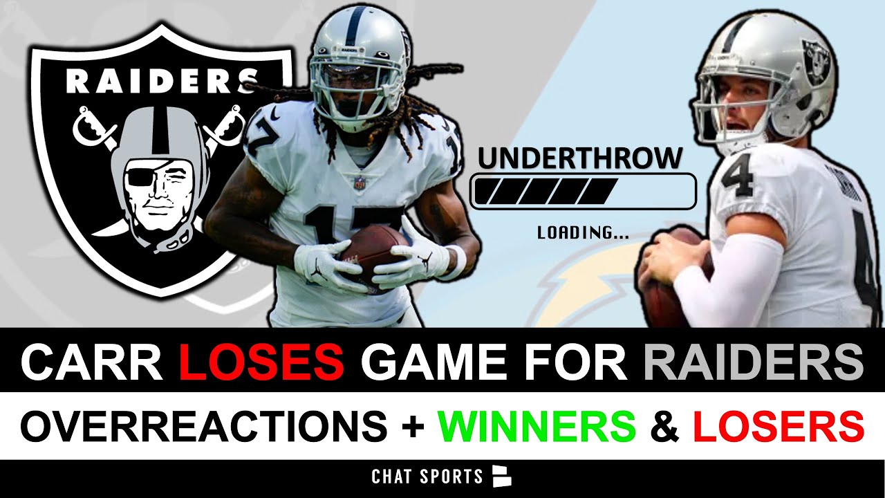 Raiders Rumors, Overreactions After Chargers Game Ft. Derek Carr, Davante Adams, + Winners & Losers