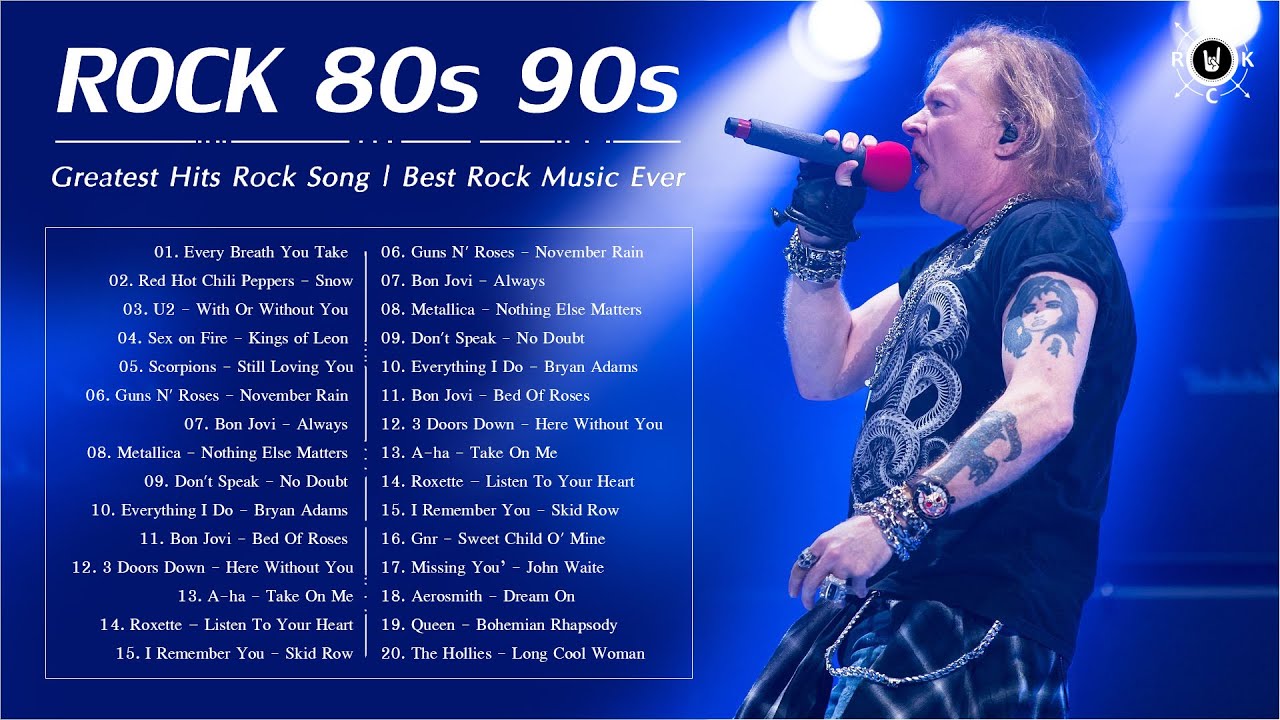 Rock Tops The Rankings – Best Rock Music 80s 90s – Classic Rock Music