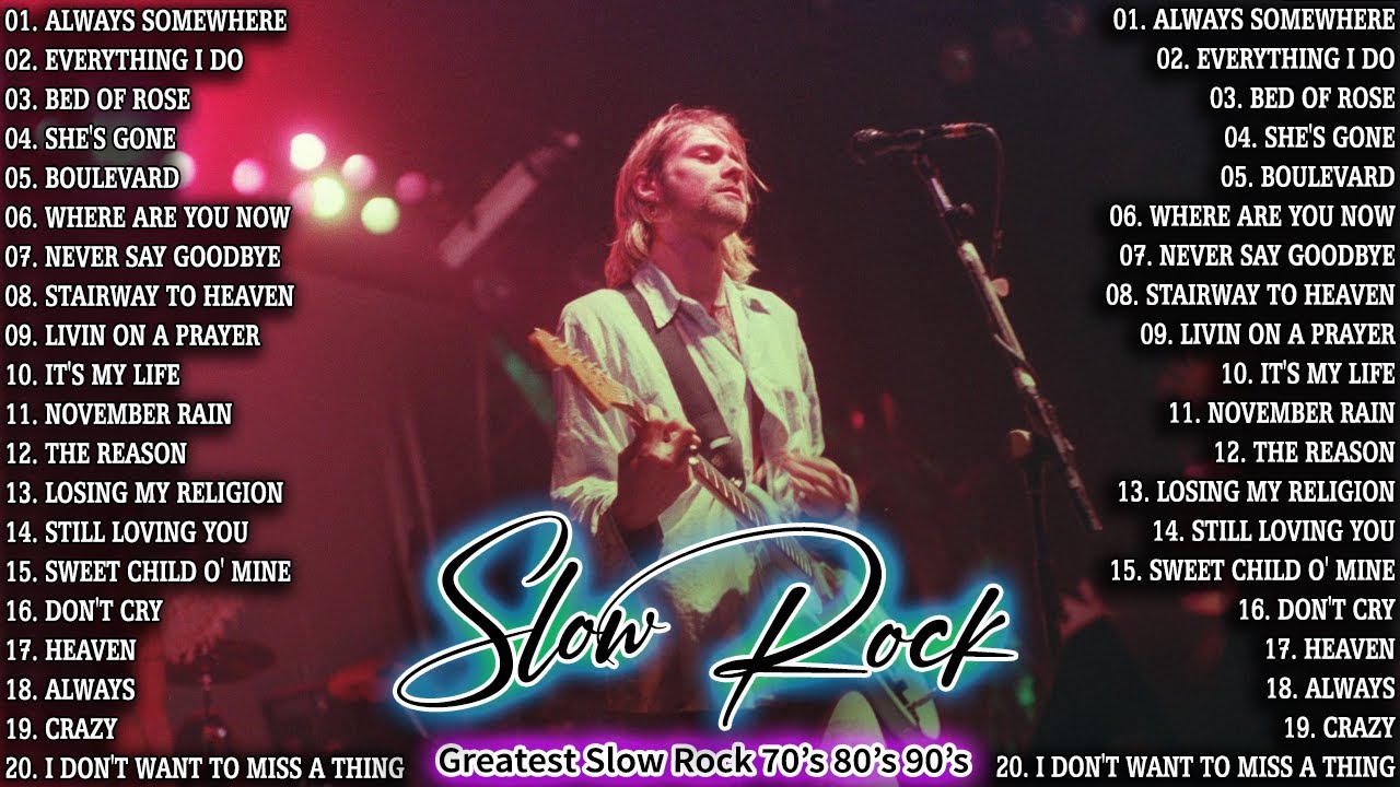 Scorpions, Aerosmith, Bon Jovi, U2, Ledzeppelin – Best Slow Rock Ballads 80s, 90s