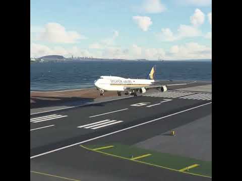 Singaporeairlines Boeing 747 Landings At San Francisco Airport #shorts