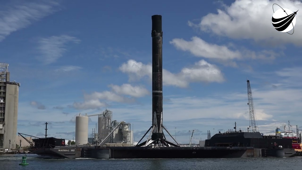 Spacex – First 14 Flight Booster – Return To Port 09 15 2022