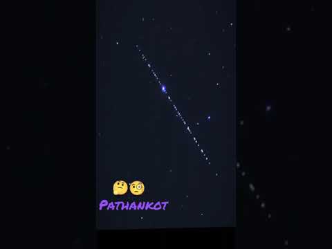 Spacex Starlink Satellite Train Spotted In Sky Mp (sabalgarh ) || 🌌🌌 #satellite #sabalgarh #news