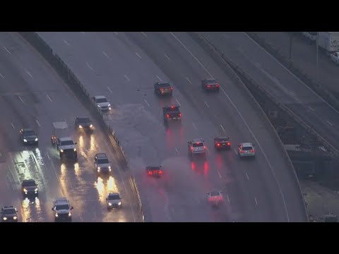 Standing Water Causes Cars To Spin Out On 10 Freeway