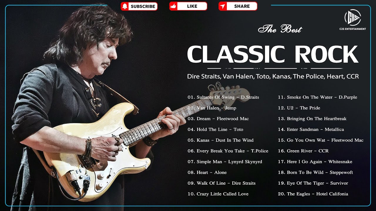 The Best Classic Rock Songs Of 70s 80s 90s - Dire Straits, Van Halen, Toto, Kanas, CCR, The Police 1 the best classic rock songs of 7 2