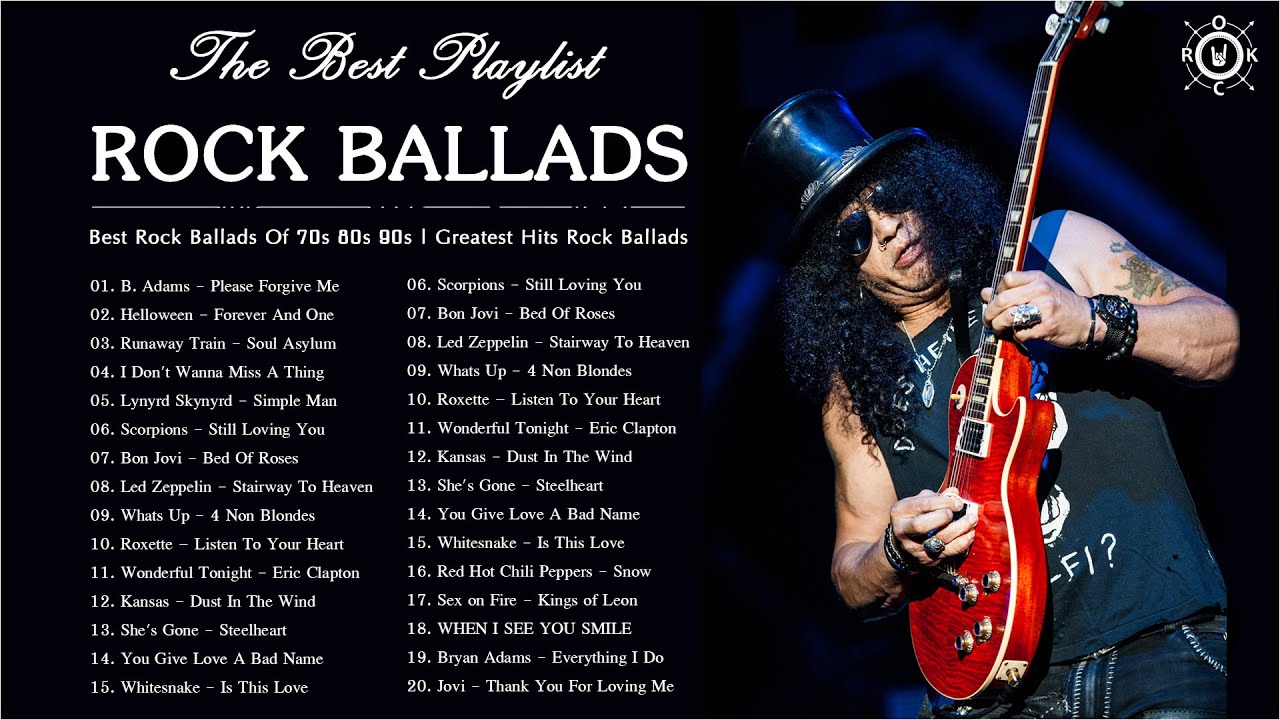 The Most Gentle Classic Rock Ballads – Best Rock Ballads Of 70s 80s 90s 🎧🎶