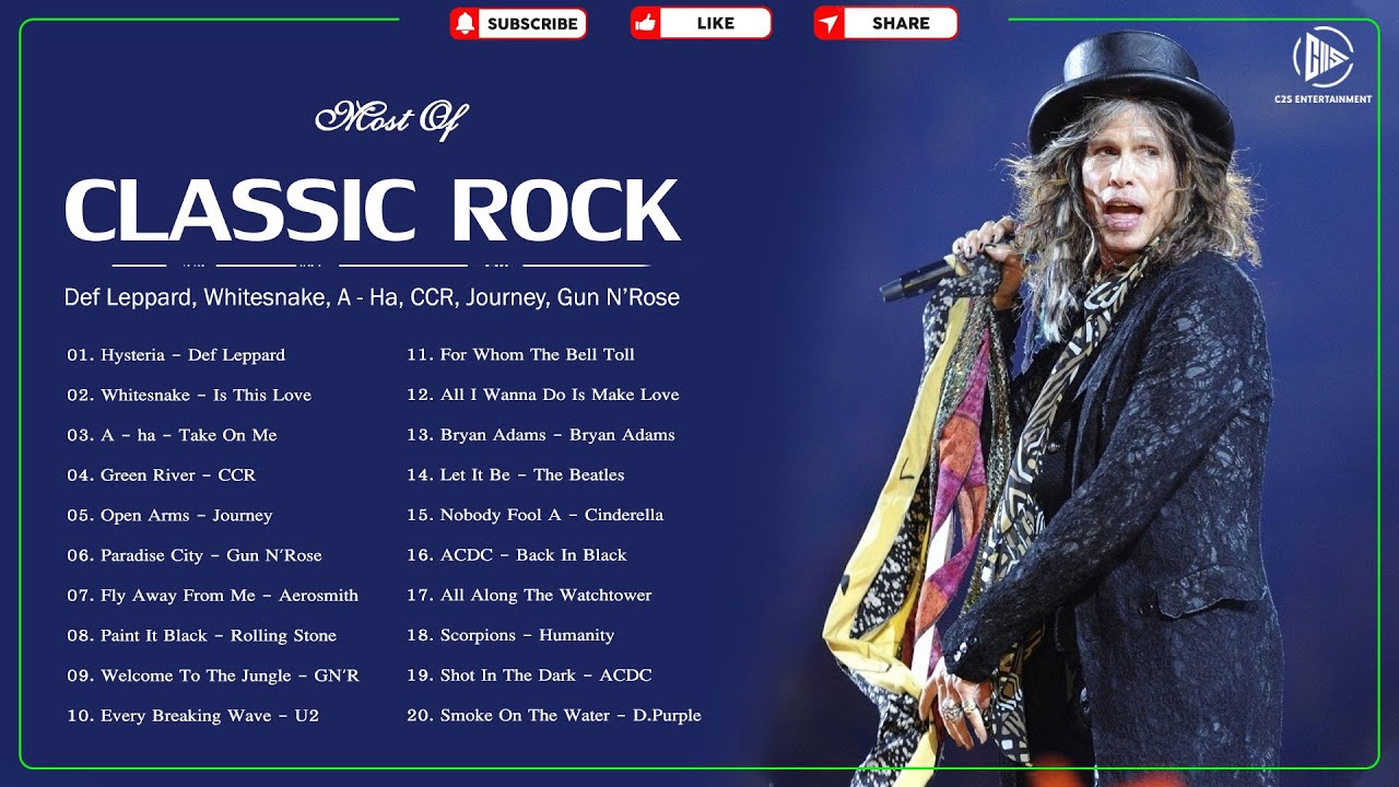 The Popular Classic Rock Songs Of 70s And 80s – Def Leppard, Whitesnake, A Ha, Journey, Gn’r