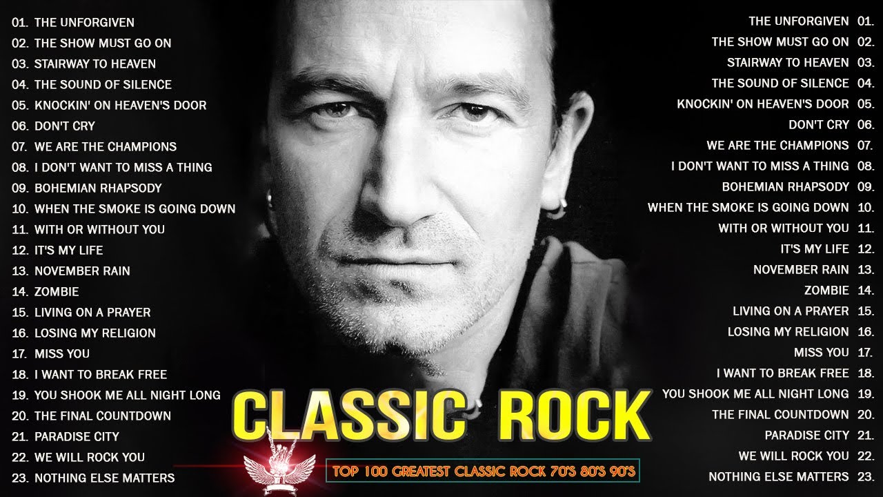 Top 100 Best Classic Rock Songs Of All Time đ„ U2,Scorpions,Bon Jovi,Guns N' Roses, The Beatles,Queen 1 Top 100 Best Classic Rock Songs Of All Time đ„ U2,scorpions,bon Jovi,guns Nâ Roses, The Beatles,queen