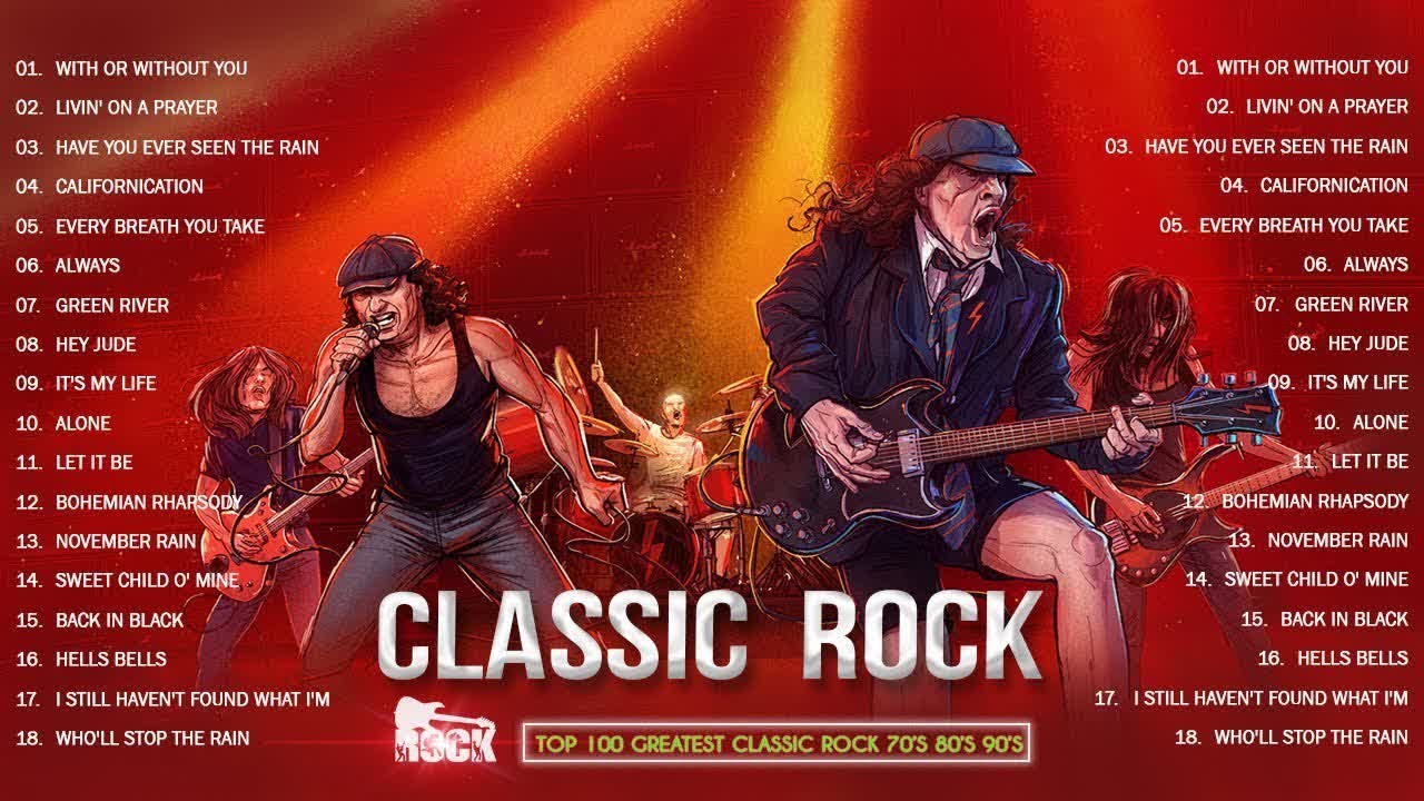 Top 100 Best Classic Rock Songs Of All Time 70s 80s 90s Rock Playlistđ„U2,ACDC,Bon Jovi,Queen,CCR 1 Top 100 Best Classic Rock Songs Of All Time 70s 80s 90s Rock Playlistđ„u2,acdc,bon Jovi,queen,ccr