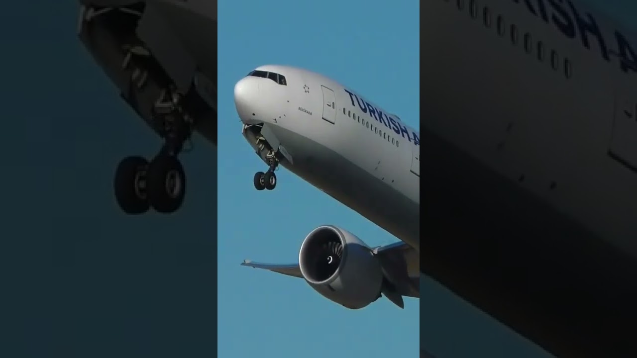 Turkish Airlines 🇹🇷 Boeing 777 300er Takeoff At Sfo 🇺🇸✈️ #aviation #airplane #777 #shorts