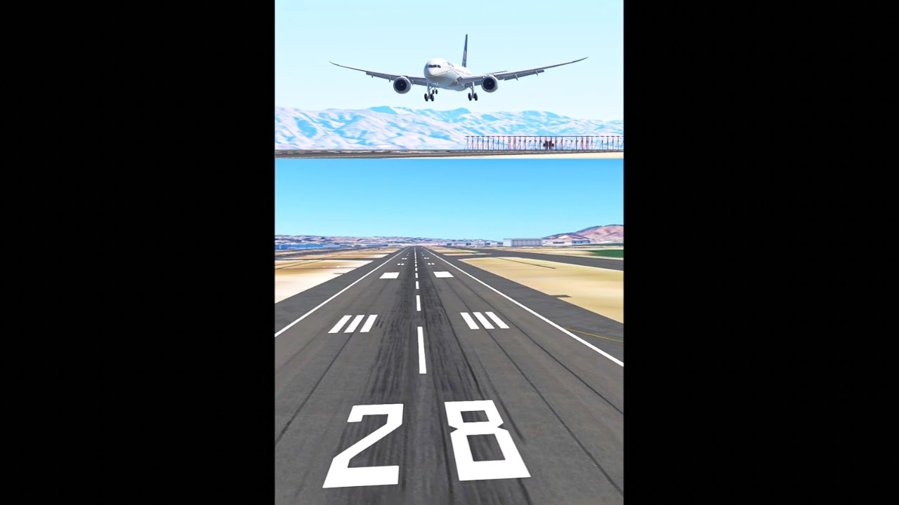 United Airlines Boeing 787 9 Dreamliner San Francisco Landing #infiniteflight #shorts