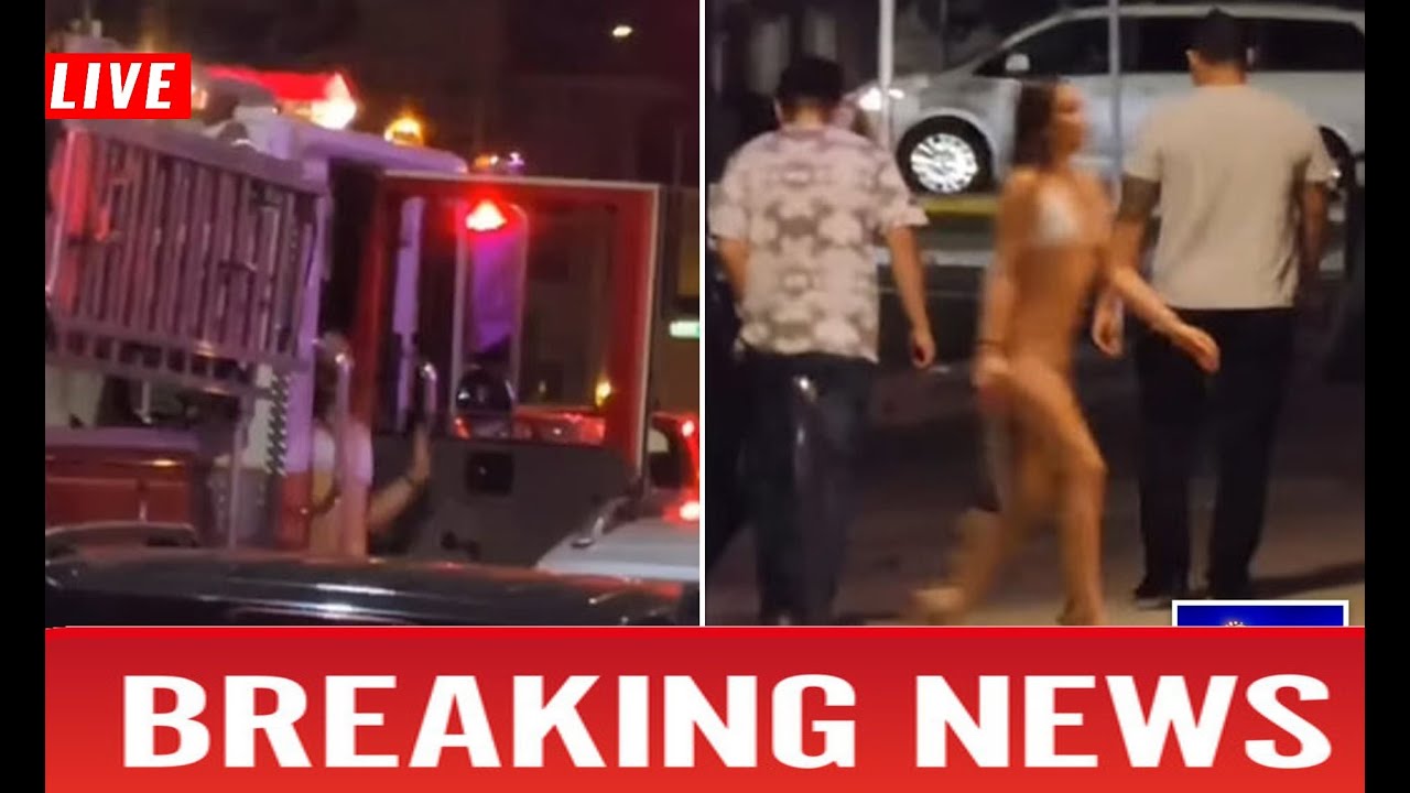 bikini clad woman exits frat par